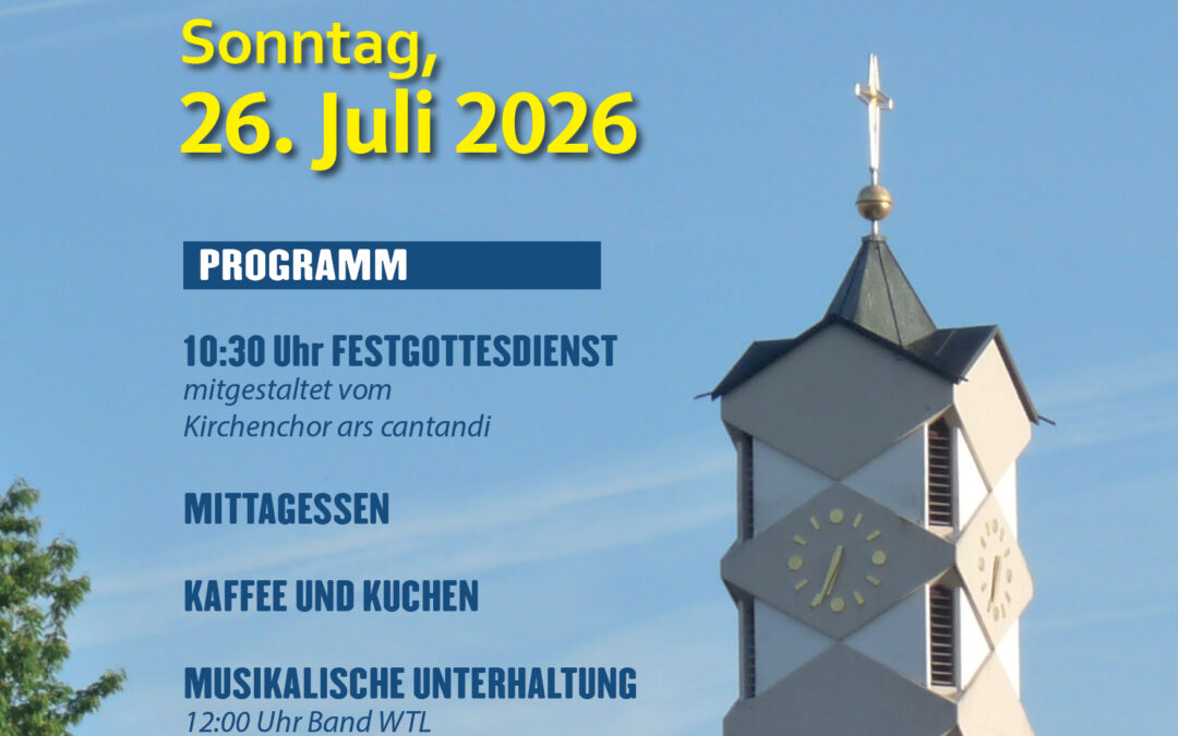 Herzliche Einladung des Gemeindeteams und der Kirchenverwaltung St. Jakobus Schimborn zum Pfarrfest am Sonntag, 26. Juli 2026 in den Pfarrgarten