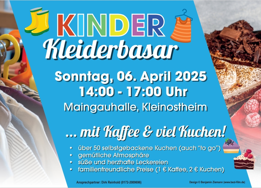 CSU Kleinostheim veranstaltet am Sonntag, 6. April ab 14:00 Uhr großen Basar mit gebrauchter Kinderkleidung und Spielzeug