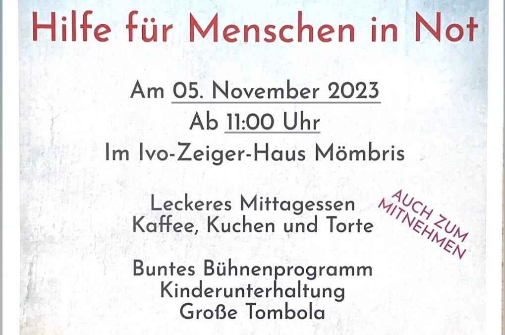 Herzliche Einladung zur FU-Wohltätigkeitsveranstaltung zugunsten von „Hilfe für Menschen in Not“