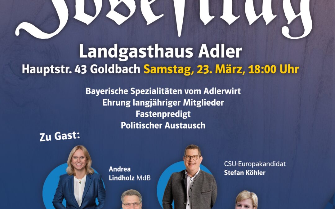 Herzliche Einladung der CSU Goldbach zum Starkbierfest am Josefitag