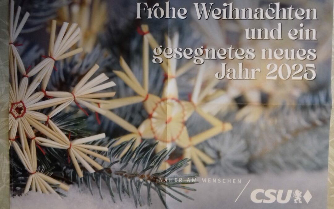 Fröhliche Weihnachten und alles Gute zum neuen Jahr 2025