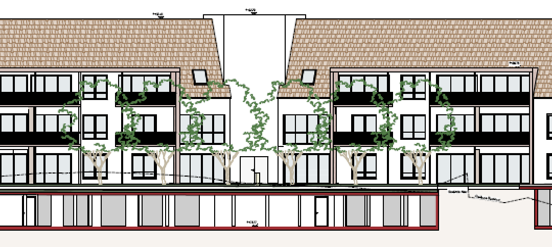 Ortskernentwicklung Schimborn – Wohnungsbaugesellschaft Landkreis Aschaffenburg (WLA) plant 15 attraktive und bezahlbare Wohnungen an der Kahlgrundstraße samt Parkdeck und Kinderspielplatz