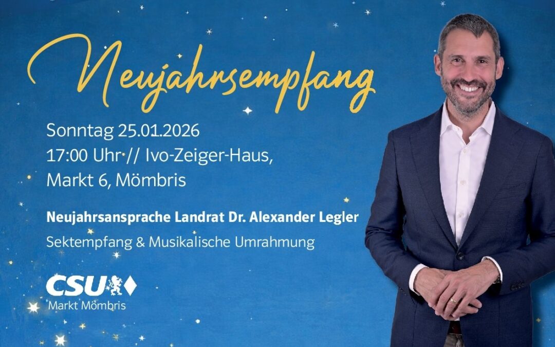 Herzliche Einladung zu unserem Neujahrsempfang mit Landrat Dr. Alexander Legler
